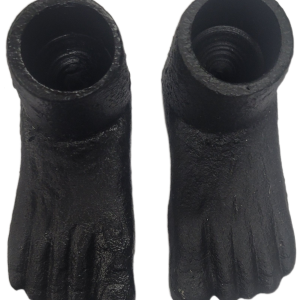 Fötter i  gjutjärn höger och vänsterfot för ljus