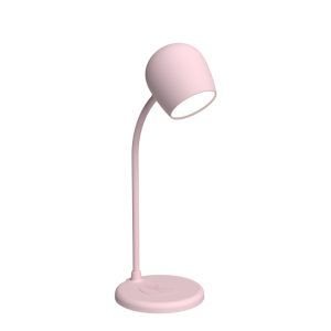 Bordslampa Ellie, mobilladdare/högtalare, rosa