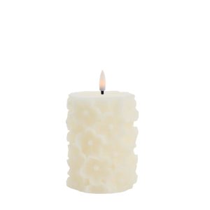 LED-ljus Hysille blommor, vitt (M)