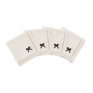 Bow Servett 4 pack - Svart 45x45 cm