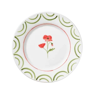 Cottage Flower Tallrik - Röd 28 cm
