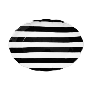 Stripe Servieringsfat - Svart 36 cm