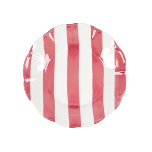 Stripe tallrik - Röd 28 cm