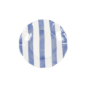 Stripe assiett - Mörkblå 21 cm
