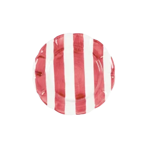 Stripe assiett - Röd 21 cm
