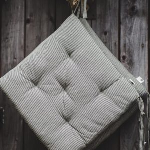 Stolsdyna “randig grön”