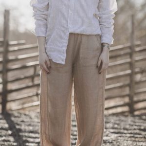 Box mood linen pants – safari.