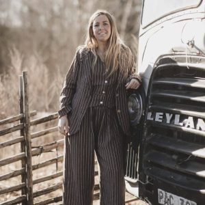 Lova linnen vest-mocha