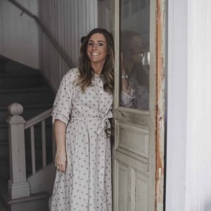 Annie Dot dress-beige