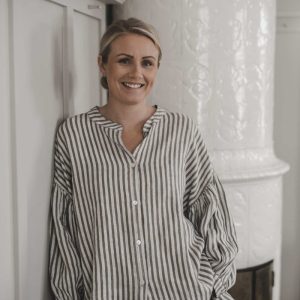 Alba Linneskjorta randig -Taupe
