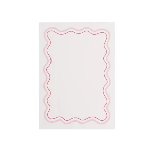 Scallop menykort - Rosa 14,85x21 cm