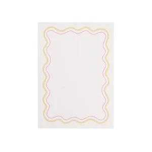 Scallop menykort - Gul 14,85x21 cm