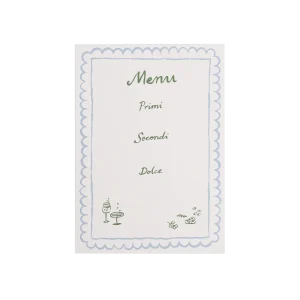 Italiano menykort - Ljusblå 14,85x21 cm