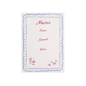 Italiano menykort - Mörkblå 14,85x21 cm