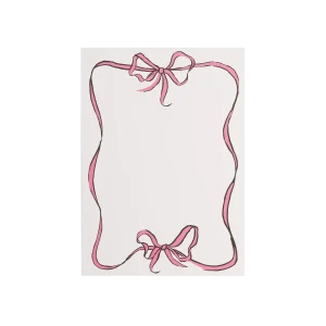 Bow menykort - Rosa 14,85x21 cm