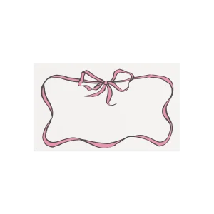 Bow placeringskort - Rosa 8x5 cm