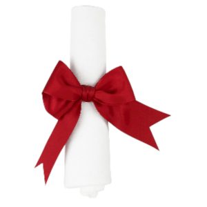 Servettring med Rosett, röd