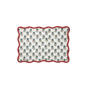 Scallop Flower quiltad Bordstablett - Teal 33x48 cm