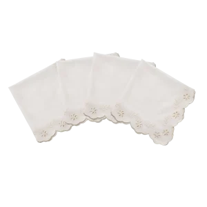 Lace Servett 4-pack - Offwhite 45x45 cm