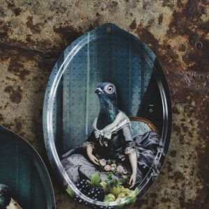 Bricka/tavla Isild fågel