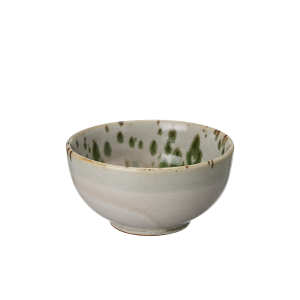 AMANDA Skål Offwhite/Grönmelerad