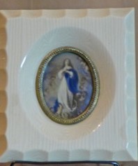 Antik miniatyr av Jungfru Maria