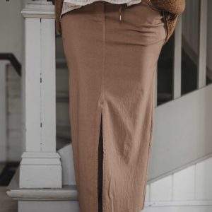 Box skirt – camel.
