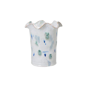 CAMILLE Kruka Vit/Blåmelerad