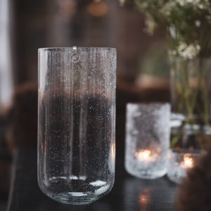 Glasvas bubblig 25cm