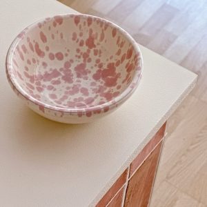 Liten Spruzzi Skål i Rosa Keramik