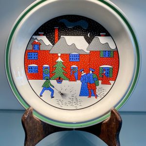 Assiett med vintermotiv Grindley. No8