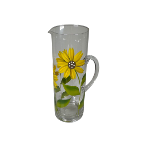HANDPAINTED JUG BLOOMY YELLOW