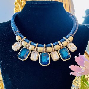 Vintage Halsband med Stora Stenar No35