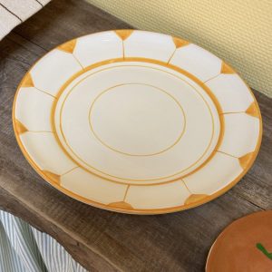 Mattallrik Triangolo Gul Handmålad Keramik Från Italien