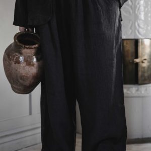 LEE attitude linen pants – dark grey.