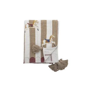 Merry-go-round Plaid, Natur, Genanvendt Bomuld