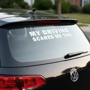 My Driving Scares Mee Too Dekal