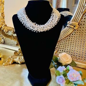 Vintage Pärlhalsband med små Pärlor No24