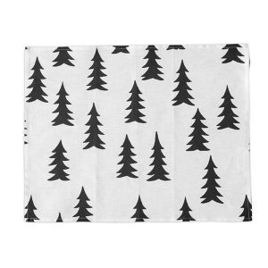 TALLRIKSUNDERLÄGG GRAN, VIT/SVART