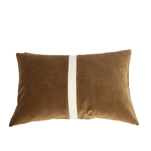 Randy kuddfodral brun med rand 40×60