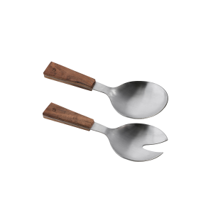 Salladsbestick rosfritt/trähandtag Natur