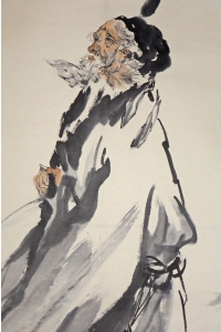 Kakemono med gammal man