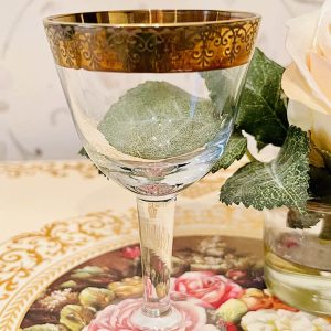 Vintage Starkvinsglas med Guldkant No3