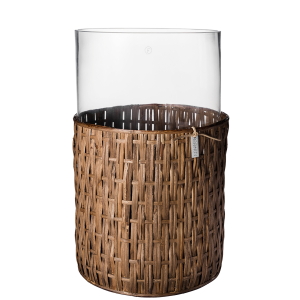 Vas d18 h30 cm Mörkbrun