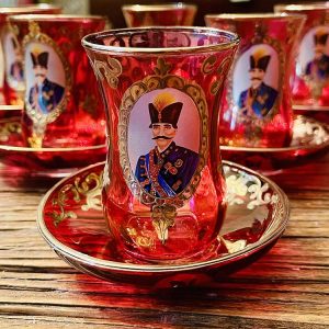 Te / Kaffeglas i Rubinrött Glas