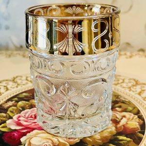 Vintage Pressglas med Guldkant No10